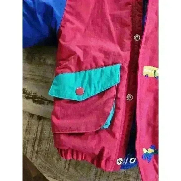 Okie Dokie Vintage Colorblock Puffer Jacket Infant 12 Months Embroidered... - Picture 8 of 13